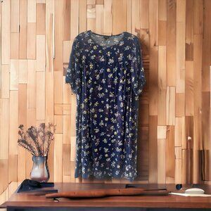 Torrid Floral Challis Short Sleeve Trapeze Dress size 1 1X